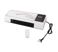 HJLIAN Radiateur soufflant electrique mural en ABS et PP, mini appareil de chauffage et de refroidissement avec telecommande pour chambre a coucher, salle de bain, salon, prise 220 V AU