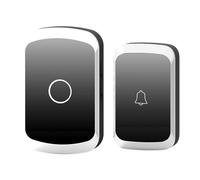 HJLIAN Sonnette sans fil, communication intelligente, systeme d'alerte infirmiere numerique, norme UE, 1 a 1, noir
