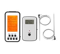 HJLIAN Thermometre de cuisson numerique sans fil pour barbecue et four, avec double sonde