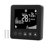 HJLIAN Thermostat de climatiseur a ecran LCD tactile, controleur de temperature ambiante, unite de ventilo-convecteur, AC 220 V