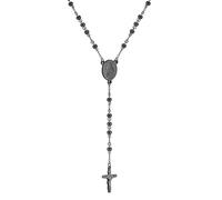 HJLJKG 925 Sterling Silver Religious Rosary Necklace For Women And Men - Long Scapular Catholic Rosaries Hombre Beads Christian Pendant Necklaces Birthday