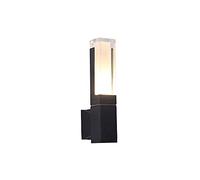 HJLJKG à LED alimentée par Secteur, Applique Noire étanche, 5 W, lumières Porche extérieur, lanternes d'applique Murale extérieure IP65 pour Poteau Porte de Patio