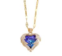HJLJKG Accessorie Elegant Black Crystal Pave Heart Necklace for Women, Exquisite Choker Rhinestone Heart Necklace - Zircon Pave Necklace, Reunion Heart Necklace for Valentine Holiday