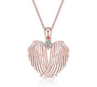 HJLJKG Accessories Collier avec pendentif en forme d'ailes avec pierre de naissance pour femmes et filles, A, A