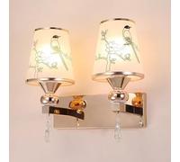 HJLJKG Applique murale à interrupteur moderne Applique murale LED, applique murale en verre métallique filaire dur pour salon chambre couloir (D)