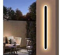 HJLJKG Applique Murale à LED rectangulaire Noire pour Porche, en Acrylique IP65, 3000 K, Applique Murale extérieure linéaire, Applique Murale extérieure à Longue Bande Appliques murales Modernes,