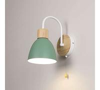 HJLJKG Applique Murale Intérieur Nordique Filaire Applique Murale - Applique Murale en Bois avec Interrupteur de Chaîne - Éclairage de Tête de Lit Chambre Éclairage de Tête de Lit Support Mural pour