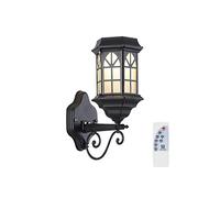 HJLJKG Applique Solaire à LED, Lanterne Murale, lumières d'entraîneur d'extérieur, Lampes murales étanches avec télécommande, luminaire de Porche en Mode 3 Couleurs