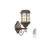 HJLJKG Applique Solaire à LED, Lanterne Murale, lumières d'entraîneur d'extérieur, Lampes murales étanches avec télécommande, luminaire de Porche en Mode 3 Couleurs