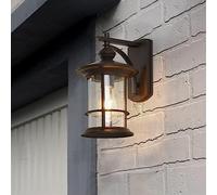 HJLJKG Appliques murales extérieures de Ferme, éclairage Mural extérieur en Bronze huilé, Applique extérieure en Aluminium, Lanterne Murale étanche avec Abat-Jour en Verre semé, à LED au Plafond