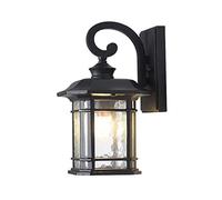 HJLJKG Appliques Murales Lumière Lanterne Murale Extérieure, Abat-jour en Verre Rétro Extérieur Imperméable Applique Luminaire E27 Anti-Rouille Lampes pour Maison Patio Garage Porte Jardin (Bronzé