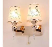 HJLJKG avec interrupteur à chaîne applique murale LED, applique murale en verre métallique filaire dur pour salon, chambre à coucher, couloir(C)