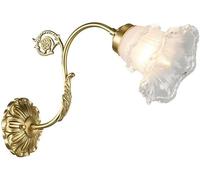 HJLJKG Décorez Le Corps de la Lampe en cuivre, Applique Murale créative en Forme d'abat-Jour en Verre de Fleur, Applique Murale rétro, Applique Murale en Verre Romantique française pour Couloir