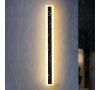 HJLJKG d'extérieur LED Longue Bande, Applique Murale en métal Noir avec Acrylique, étanche IP65, Porche à Montage Mural, Appliques de, Patio, Lampes murales extérieures