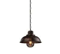 HJLJKG Industrial Style Metal Kitchen Island, Farmhouse American Iron Lamp Dining Room, Retro Vintage Lighting, Rustic Pendant Light Fixture for Garage(Black)