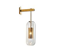 HJLJKG La Lampe de Lavage en Verre Moderne en Verre Gold Metal Light Light Lighting intérieur pour la Vie Entrée Chambre au Chevet Salle à Manger Mur Lantern Suspendu Mural