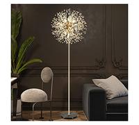 HJLJKG Lampe de Sol Nordic Nordic Filet Red Dandelion Crystal Lampe Postériel Salon Maison d'hôtes Vertical Lampe Chaby de Chambre Chandelier Décoration de Chambre (Couleur d'hemblée de la