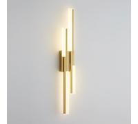 HJLJKG Lampes de vanité de Salle de Bain, Applique Murale LED avec Abat-Jour en Acrylique, Appliques murales à intensité Variable 20 W, Appliques dorées, éclairage Mural - pour Salle de Bain, pièce,