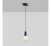 HJLJKG Lampes en cuivre Modernes pour la Salle à Manger, Support de Verre checké, Chandelier Mural pour îlot de Cuisine, Chambre à Coucher (Noir, 60cm)