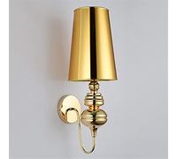 HJLJKG Lampes murales Modernes en Tissu d'ombre Applique Murale Salon Chambre à Coucher à côté des lumières murales de la Lampe, Appliques murales Modernes (Couleur: Or, Taille: h 47 cm Petit)