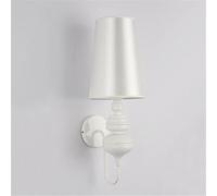 HJLJKG Lampes murales Modernes en Tissu d'ombre Applique Murale Salon Chambre à Coucher à côté des lumières murales de la Lampe, Appliques murales Modernes (Couleur: Blanc, Taille: h 58 cm médium)