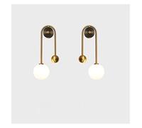 HJLJKG LED Mord Mur Mur PLIQUES Verres BALLES Goll White LAMPORD Lampe Room CURIDOR Corridor LECLAT Decor Lights, Appliques murales Modernes (Couleur: Type B-2 PCS, Taille: avec Ampoule)