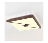 HJLJKG Lumière de Plafond à Montage Semi-affinier, luminaires de, Ferme Rustique près des plafonniers, 6000 km éclairage réglable Blanc pour Salle de Bain, Cuisine, Chambre Bureau (carré) (Marron,