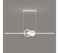 HJLJKG Lumière pendentielle en Or, Lampe Suspendue linéaire en métal avec Anneau d'éclairage décoratif, Lampes suspendues à la Salle à Manger à Moderne, Lampe Murale