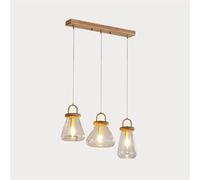 HJLJKG Pendant Minimaliste, Suspension Chandelier à Éclaboussures en Bois Verre, Compatible avec différents Niveaux de Hauteur (50cm)