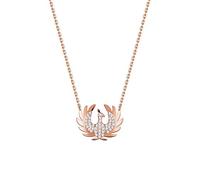 HJLJKG Phoenix Necklace Female Rose Clavicle Chain Pendant Set Gift