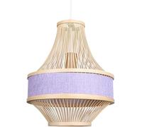 HJLJKG & Suspension Abat-Jour Creux Lanterne en Lin de Style Chinois Lustres en Osier 1 Lumière Panier en Rotin en Osier Luminaires Tissés, Lumière
