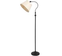 HJLJKG Vintage Floor Lamp with Sturdy Base, Rotating Lamp Head Standing Lamp, Tall Pole Lamp with Yellow Fabric Lampshade Decoration