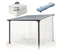 HJLKDYM Bâche Blanche Imperméable avec Œillets, Bâche Transparente pour Serre, Auvent De Jardin, Terrasse, Poulailler(1x2m)