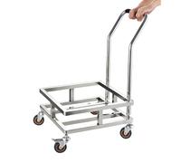 HJLKDYM Chariot À Soupe Roulant, Support Chauffe-riz En Acier Inoxydable, Support Matériel Cuisine Professionnel Pour Le Transport Fûts De Stockage, Seau À Lait(60x60x75cm)