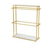 HJLKDYM Cintre À Plusieurs Niveaux pour Foulards en Soie, Hijabs, Serviettes, Papier d'emballage, Rubans, pour Fleuriste Et Magasin De Détail(Gold,100x45x150cm)