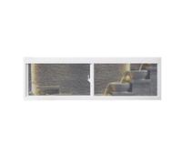 HJLKDYM Fenêtre Coulissante Affleurante, Fenêtre À Cadre En Aluminium Avec Verre Rayé, Fenêtre Mobile Avec Poignée Toilettes, Salon, Chambre, Salle Bain, Cuisine(White-B,23.6x35.4in)
