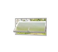 HJLKDYM Fenêtre Rectangulaire Pivotante, Fenêtre D'aération Pivotante 360°, Grande Fenêtre Encastrée Abri Jardin Avec Vitrage Rayé Salle Bain, Magasin(White-B,19.7x35.4in)
