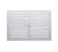 HJLKDYM Panneau D'accès Avec Aération En Alliage D'aluminium, Double Porte D'accès, Porte Murale Verticale Encastrée Avec Poignées(White-A,90x90x3cm)
