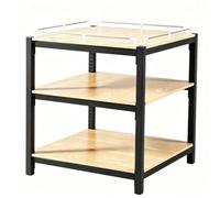 HJLKDYM Rayonnages commerciaux, présentoirs métalliques Robustes | Étagère métallique à trois niveaux, idéale pour le garde-manger, la cuisine et le home cinéma.(80x60x85cm)