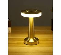 HJLRR Lampe de Table LED Portable, Veilleuse sans Fil à Contrôle Tactile Rechargeable pour Bar Restaurant Café Chambre Lampe de Chevet,gold