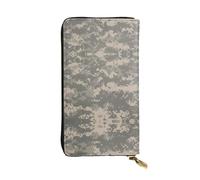 HJLUUFT Army Digital Camouflage Fonctionnel Portefeuille Femme Élégant et Fin Porte-Carte de Crédit avec Simili Cuir et Métal Fermeture Éclair, noir, One Size, Classique