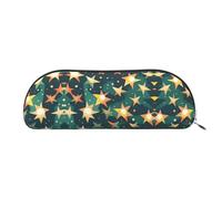 HJLUUFT Atomic Stars Trousse de rangement semi-circulaire à motif rétro - Trousse élégante et légère pour le bureau, la vie et les voyages