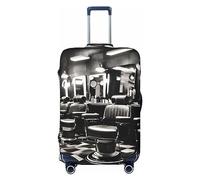 HJLUUFT Barber Shop Housse de protection pour valise de voyage Motif monochrome Lavable Anti-rayures, Noir , S