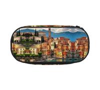 HJLUUFT Belle trousse à crayons imprimée italienne, simple, robuste, multifonctionnelle, trousse à crayons de bureau organisateur de papeterie