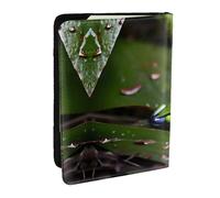 HJLUUFT Étui de passeport en cuir imprimé grenouilles d'arbre de la paix pour homme et femme, portefeuille de voyage pour la famille