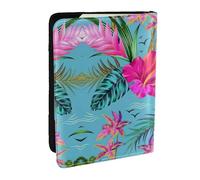 HJLUUFT Étui de passeport Hello Hawaï en cuir imprimé avec porte-cartes de crédit pour homme et femme, Noir , Taille unique