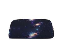 HJLUUFT Galaxy in the Universe Étui à crayons portable en cuir élégant pour ranger le maquillage et les petits objets
