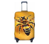 HJLUUFT Honey-Bee Housse de protection pour bagage de voyage lavable anti-rayures, Noir , XL