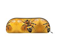 HJLUUFT Honey-Bee Sac de rangement semi-circulaire - Trousse élégante et légère pour le bureau, la vie et les voyages