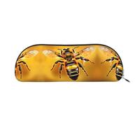 HJLUUFT Honey-Bee Sac de rangement semi-circulaire - Trousse élégante et légère pour le bureau, la vie et les voyages